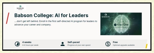 BABSON COLLEGE AI for Leaders