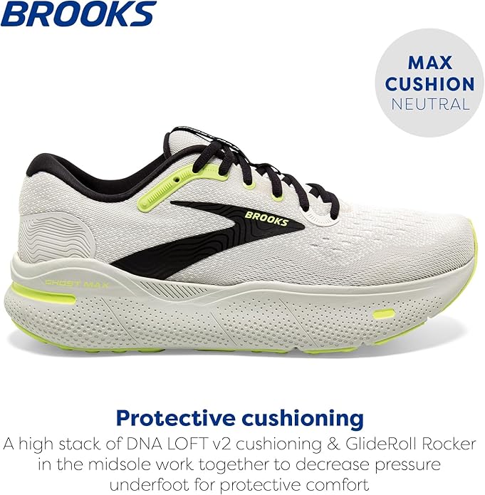 Brooks Men’s Ghost Max Cushion Neutral Running & Walking Shoe