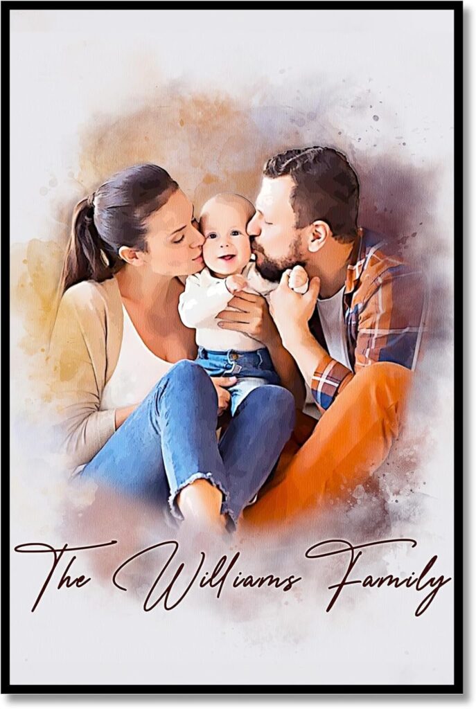 Personalized Family Portrait Canvas Pictures