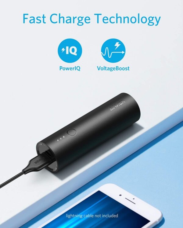 Anker PowerCore 5,000mAh Portable Charger, Ultra-Compact 5K External Battery with Fast-Charging Technology